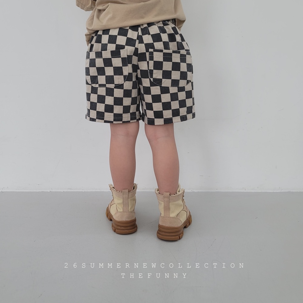 The funny 夏季棋盤格短褲-細節圖5