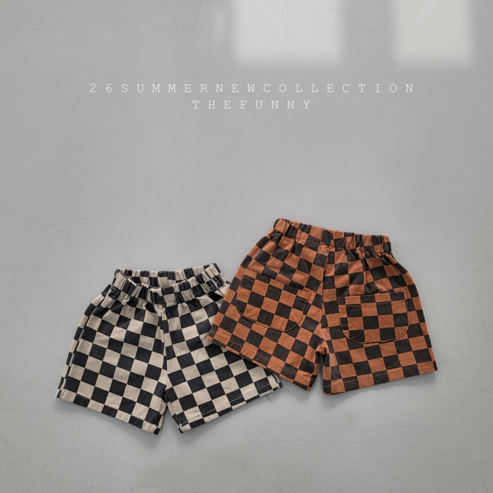 The funny 夏季棋盤格短褲-細節圖7