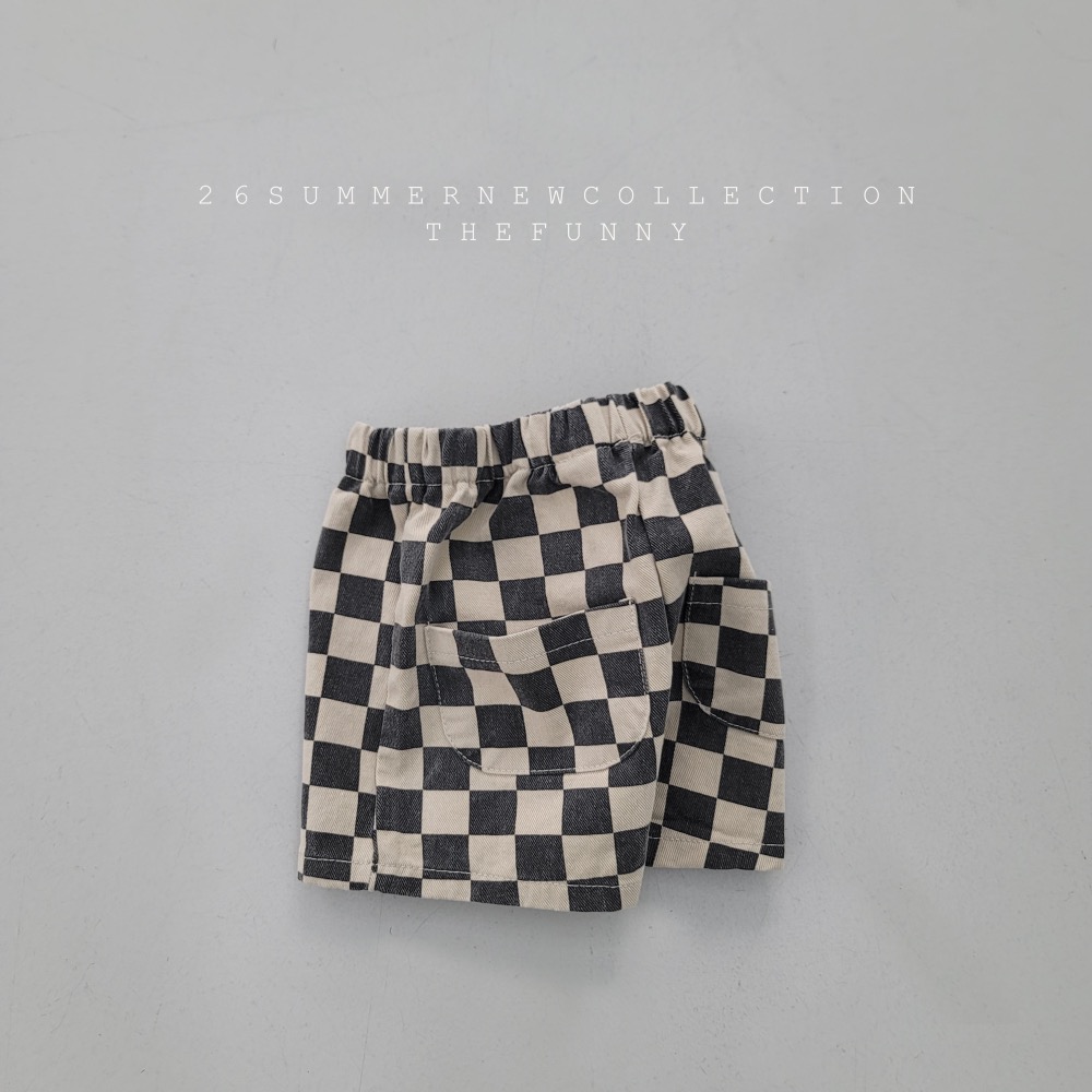 The funny 夏季棋盤格短褲-細節圖9
