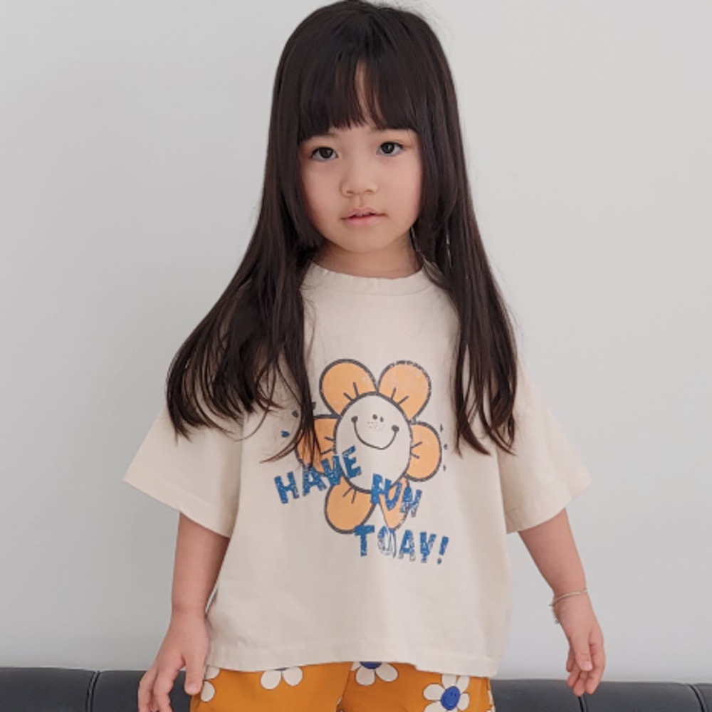 The funny 夏季笑臉花朵上衣-細節圖5