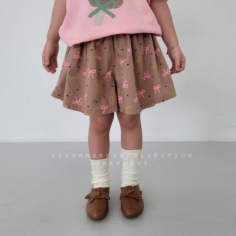 The funny 夏季滿板蝴蝶結褲裙-細節圖3