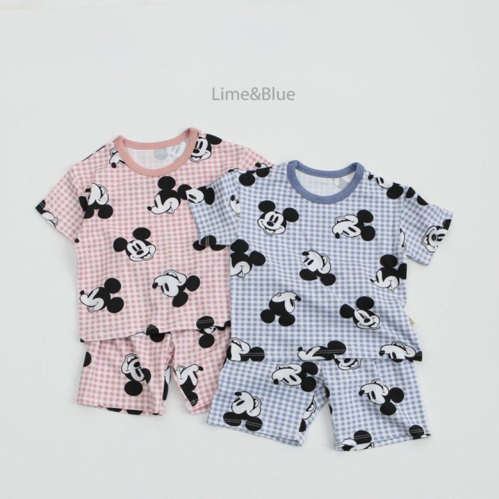 LIME & BLUE 夏季迪士尼卡通圖案居家套裝-細節圖4