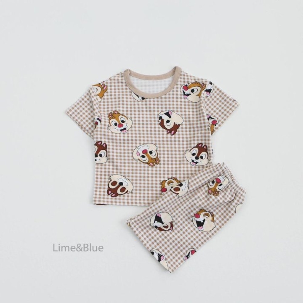 LIME & BLUE 夏季迪士尼卡通圖案居家套裝-細節圖6