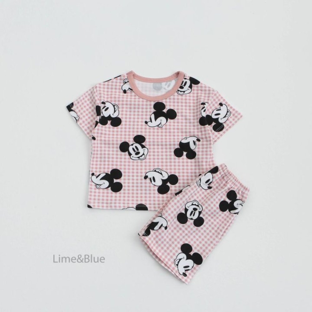 LIME & BLUE 夏季迪士尼卡通圖案居家套裝-細節圖8