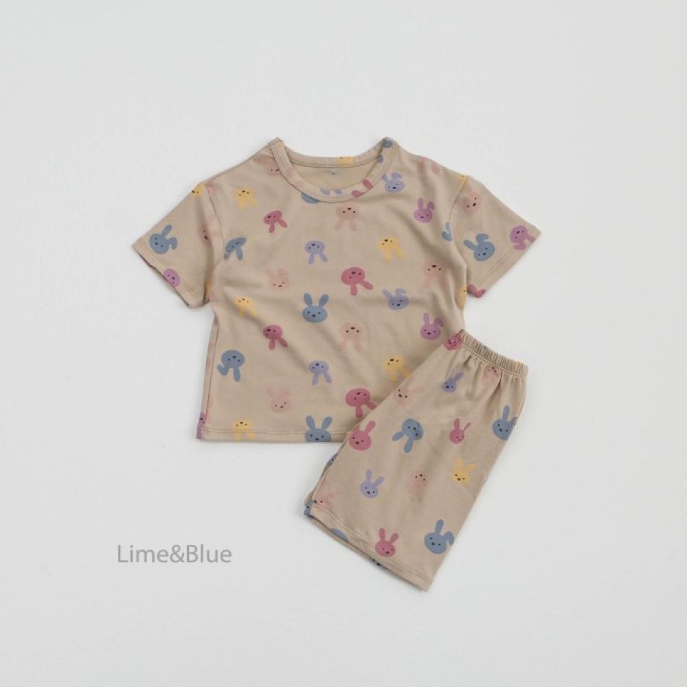 LIME&BLUE 夏季滿版兔子居家套裝-細節圖7