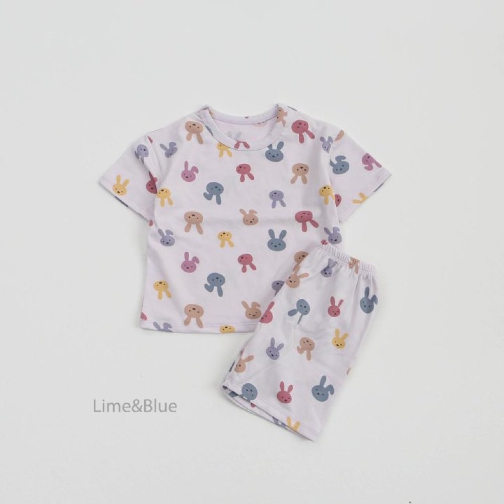LIME&BLUE 夏季滿版兔子居家套裝-細節圖8