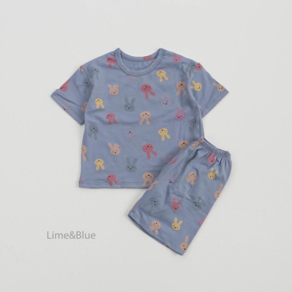 LIME&BLUE 夏季滿版兔子居家套裝-細節圖9