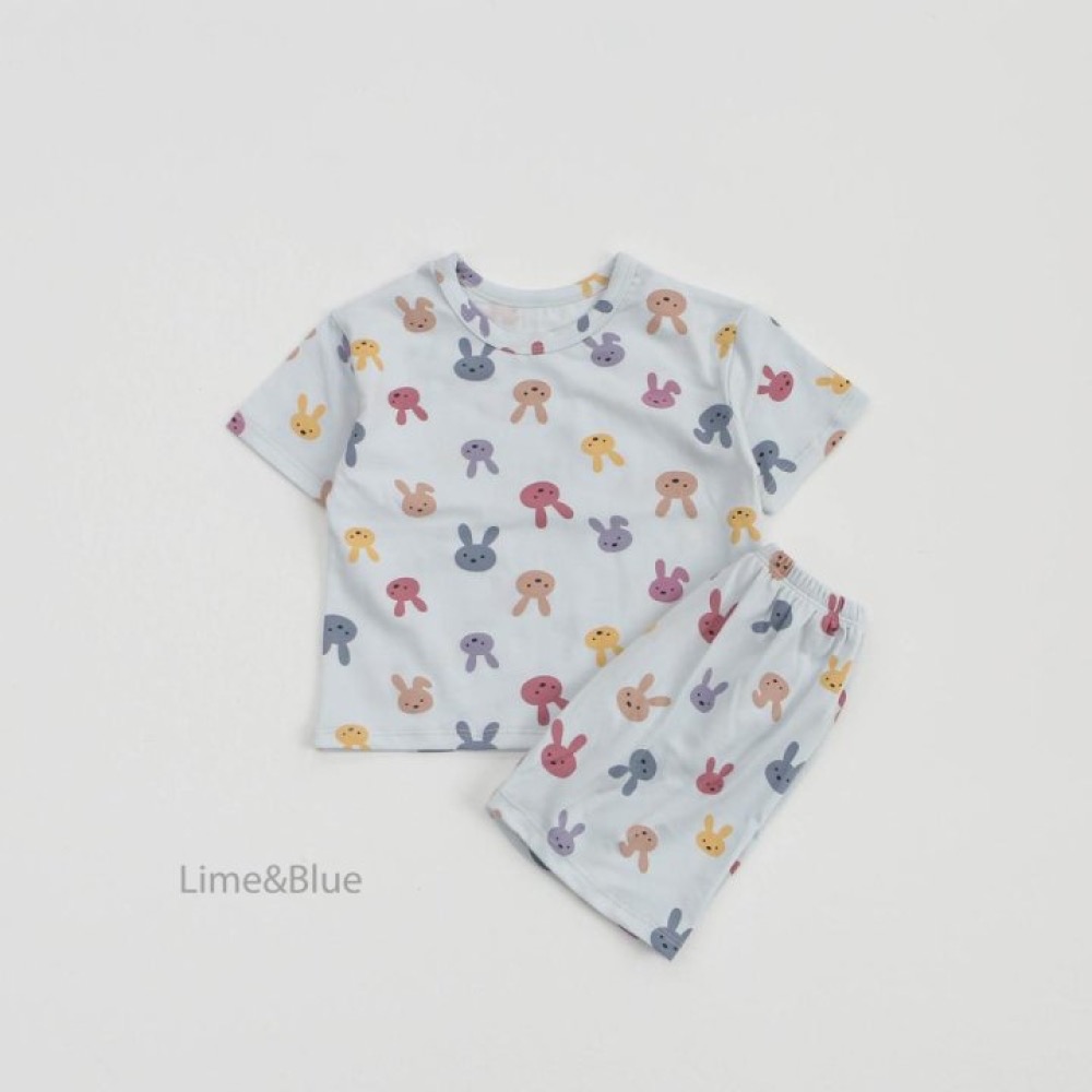 LIME&BLUE 夏季滿版兔子居家套裝-細節圖11