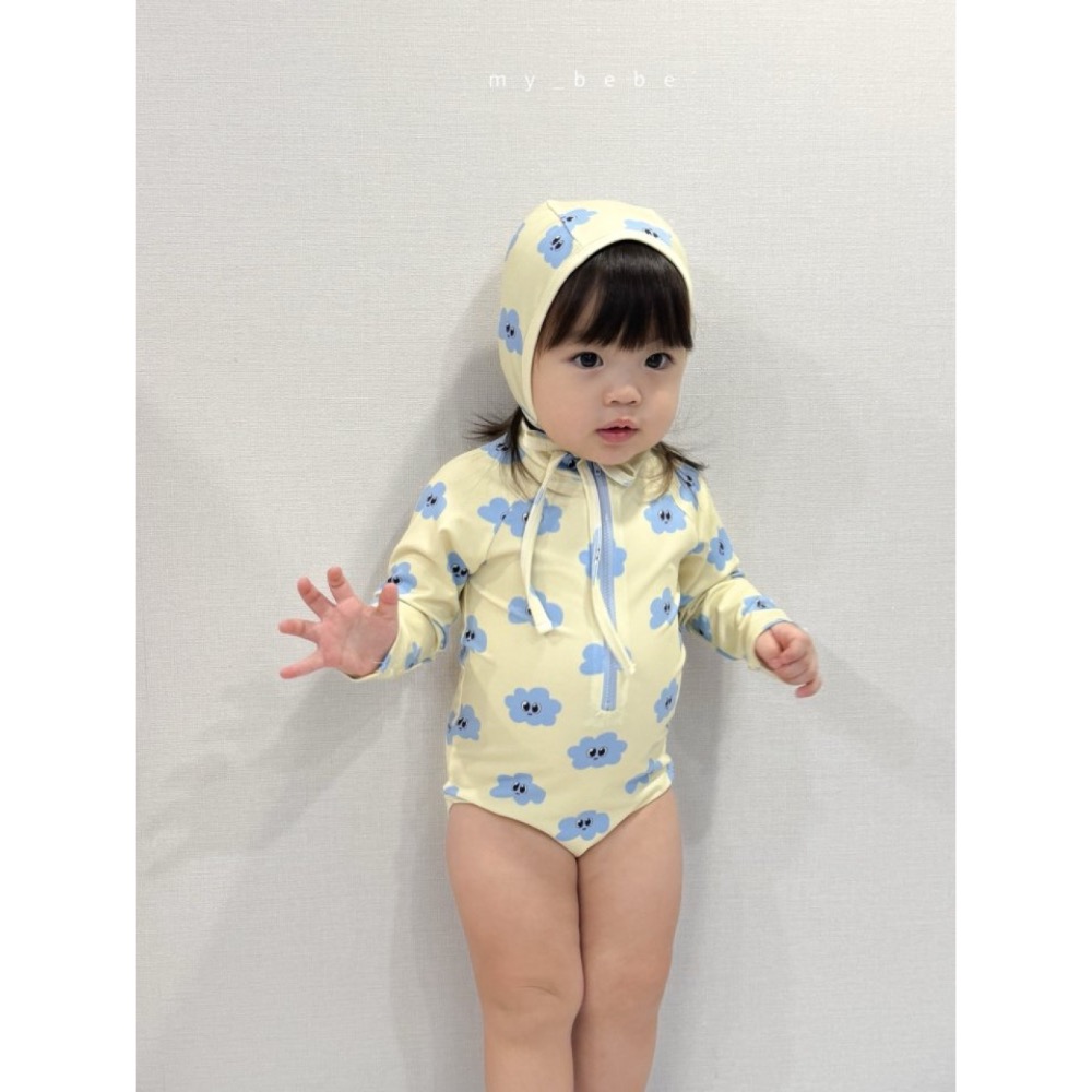 My Bebe 夏季防寒長袖花朵泳衣-細節圖7