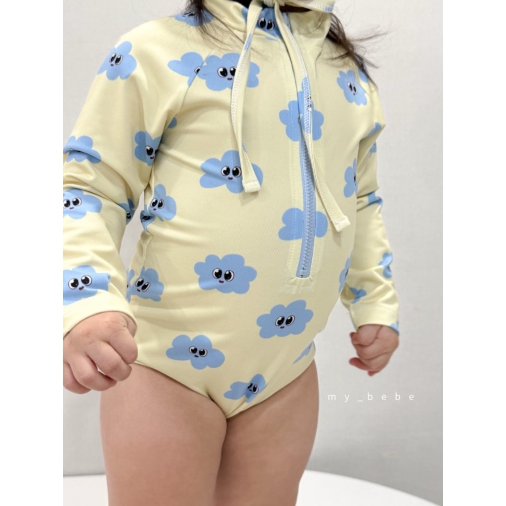 My Bebe 夏季防寒長袖花朵泳衣-細節圖9