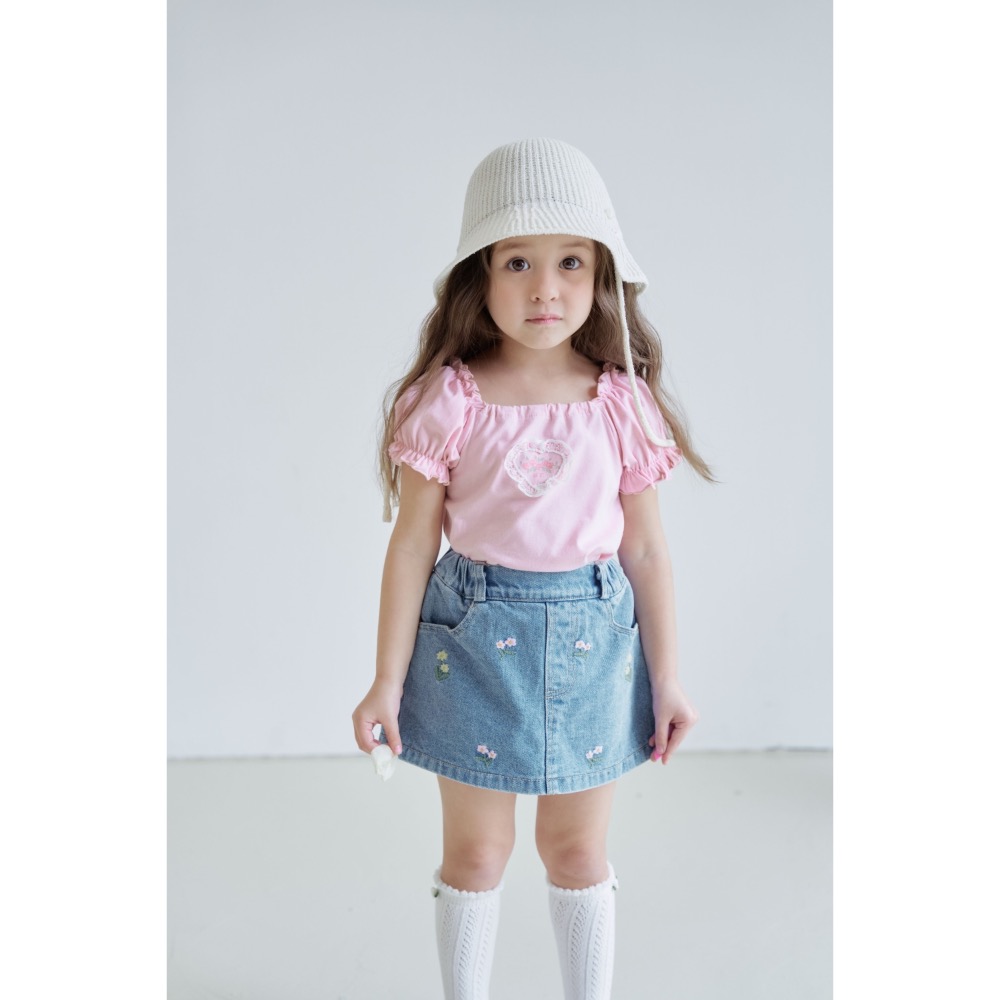 Momo Ann 夏季公主袖方領上衣-細節圖2