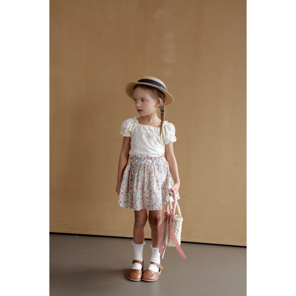 Momo Ann 夏季公主袖方領上衣-細節圖4