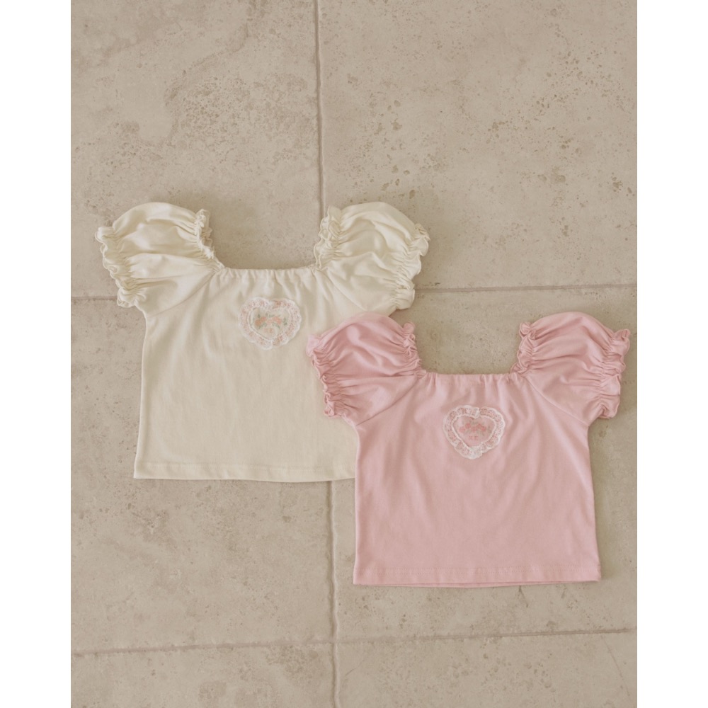 Momo Ann 夏季公主袖方領上衣-細節圖6