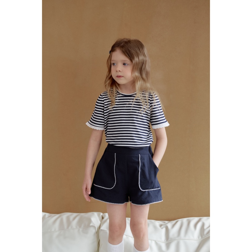 Momo Ann 夏季拼接布蕾絲上衣-細節圖6