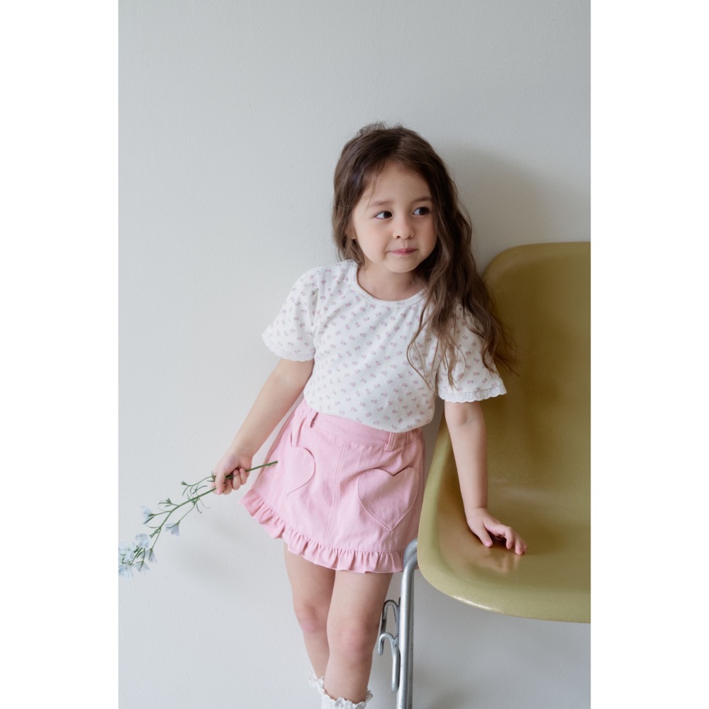 Momo Ann 夏季愛心口袋短裙-細節圖3