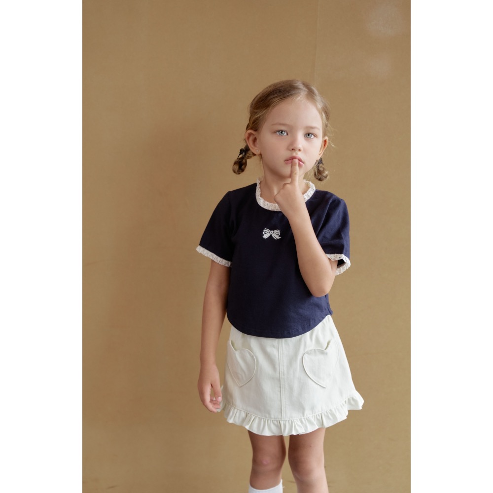 Momo Ann 夏季愛心口袋短裙-細節圖6