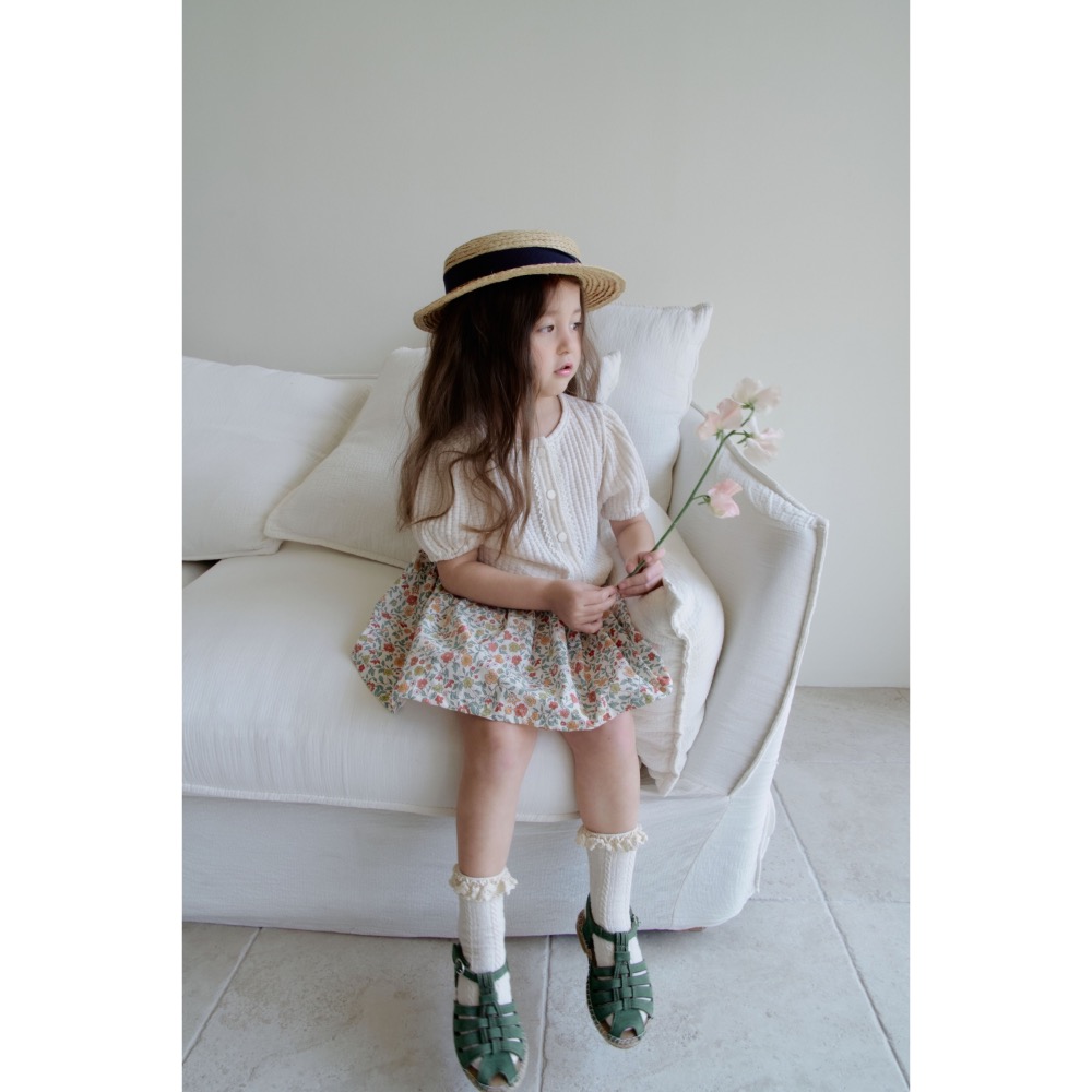 Momo Ann 夏季壓紋包釦氣質上衣-細節圖4