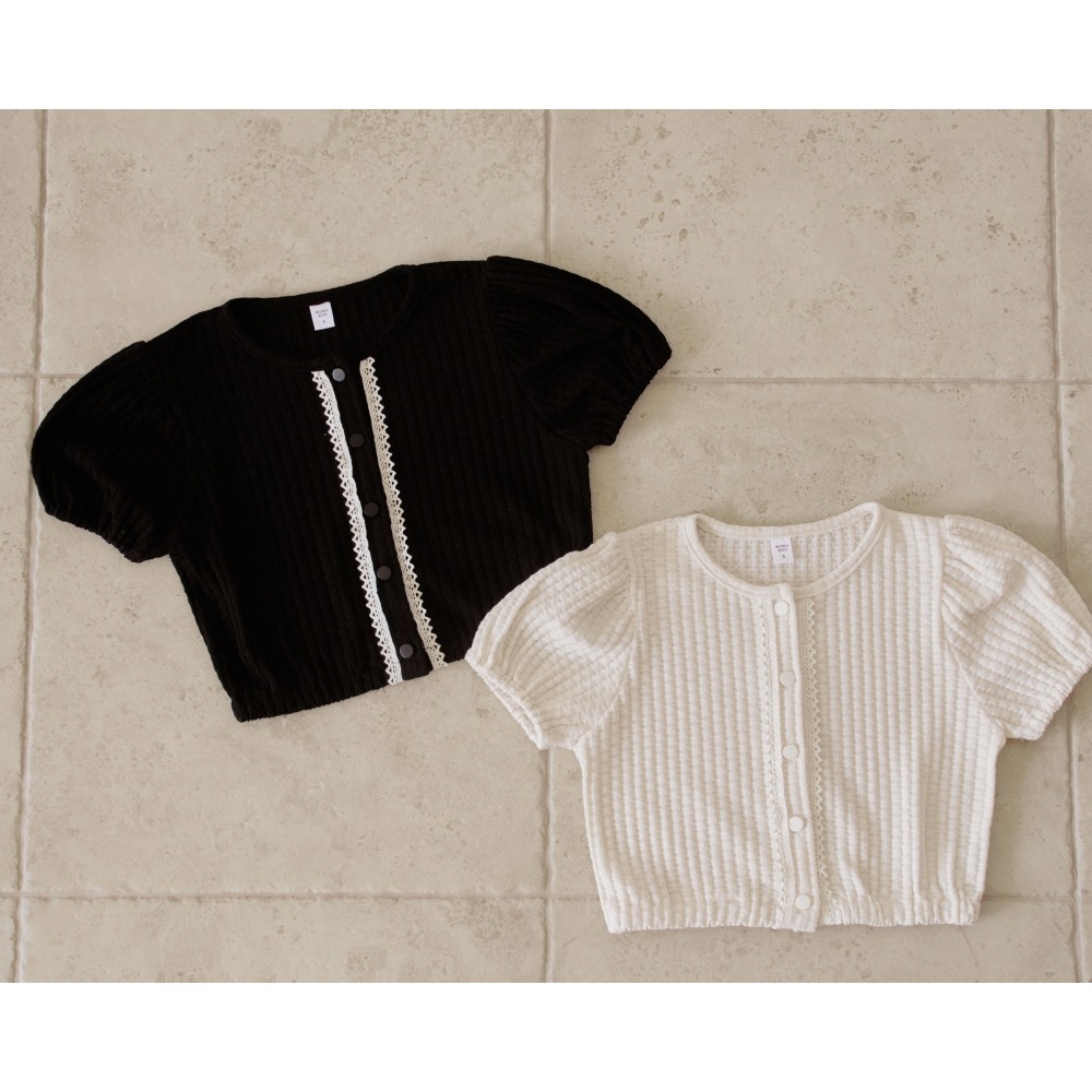 Momo Ann 夏季壓紋包釦氣質上衣-細節圖7