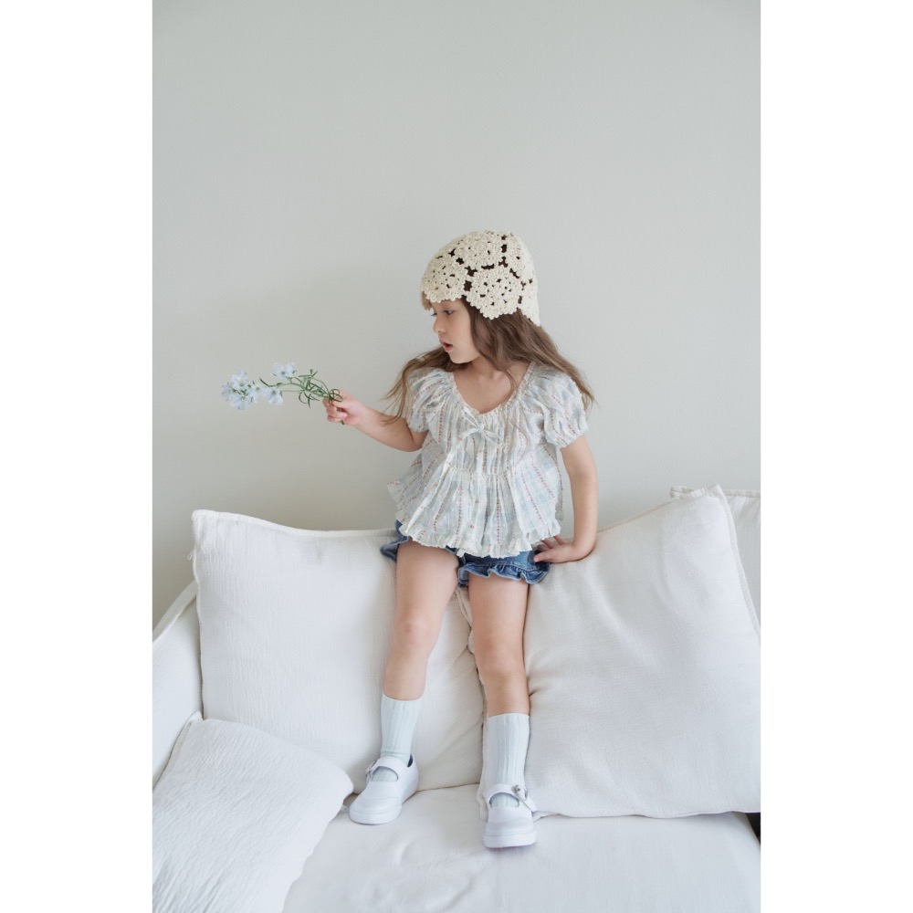 Momo Ann 夏季復古娃娃裝上衣-細節圖3