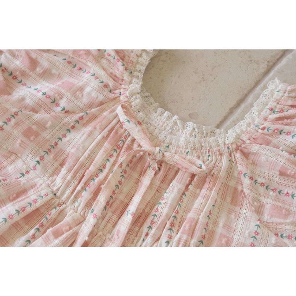 Momo Ann 夏季復古娃娃裝上衣-細節圖7