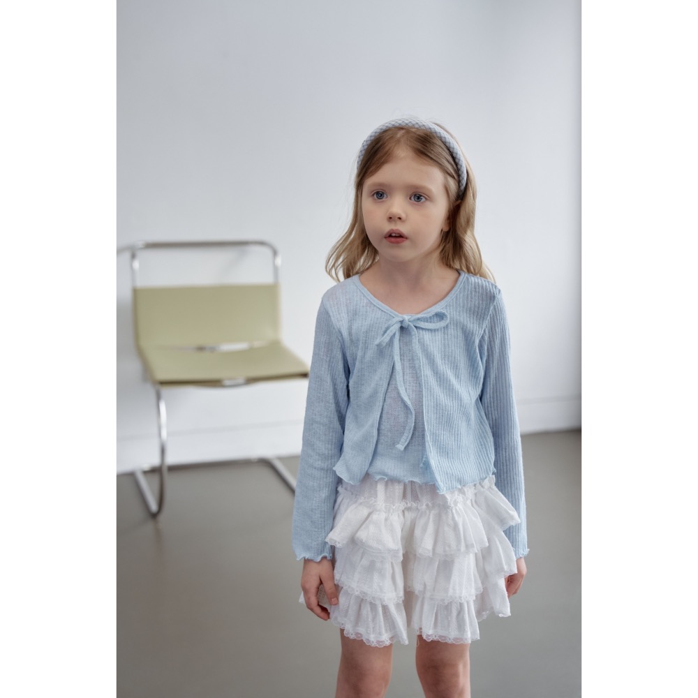 Momo Ann 夏季兩件式坑條紋上衣-細節圖4