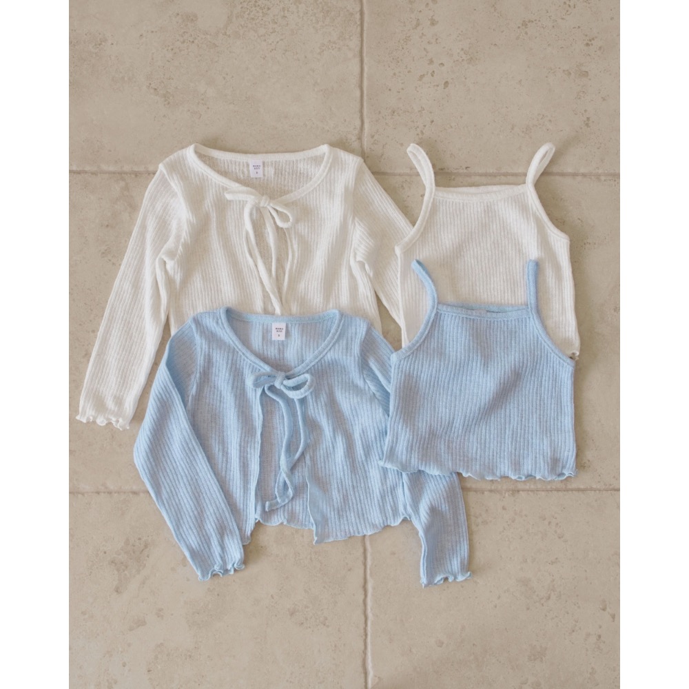 Momo Ann 夏季兩件式坑條紋上衣-細節圖6