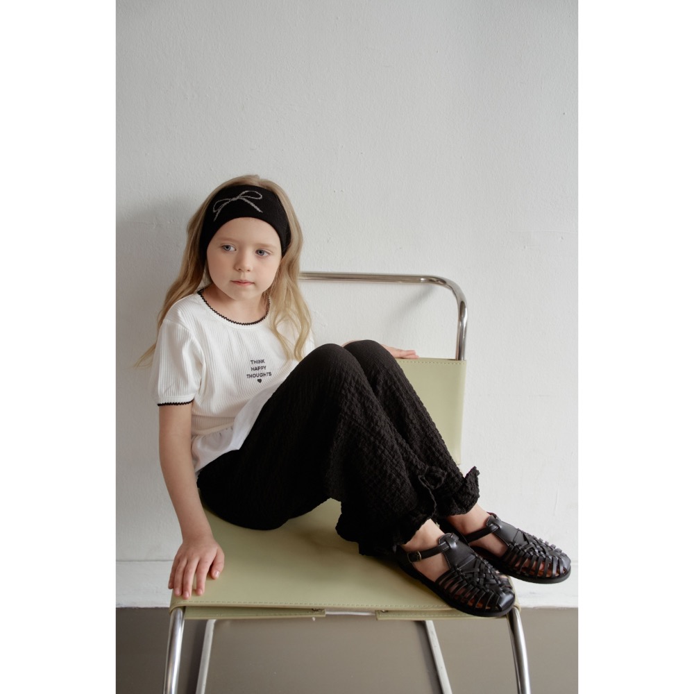 Momo Ann 夏季皺皺荷葉邊長褲-細節圖3