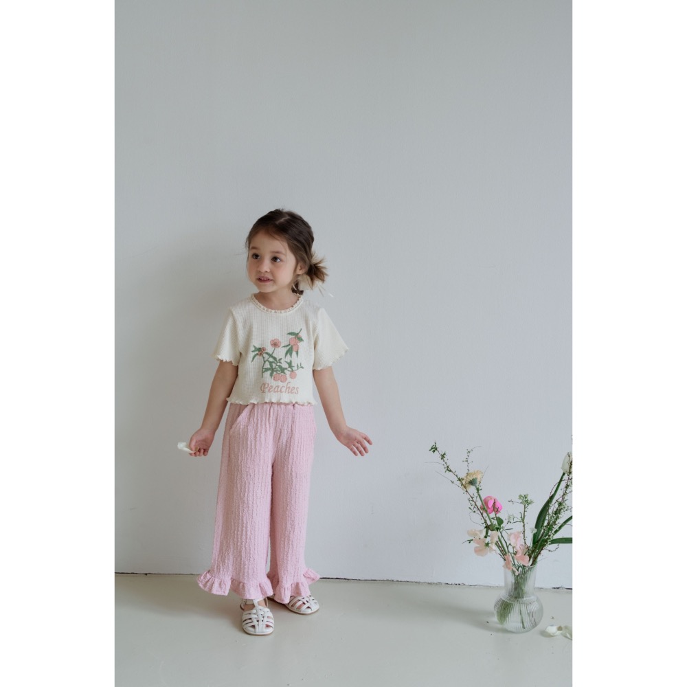 Momo Ann 夏季皺皺荷葉邊長褲-細節圖6