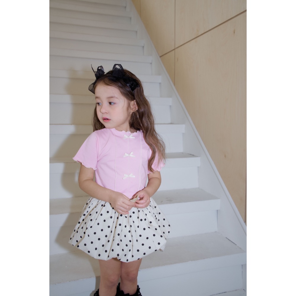 Momo Ann 夏季木耳邊蝴蝶結上衣-細節圖6