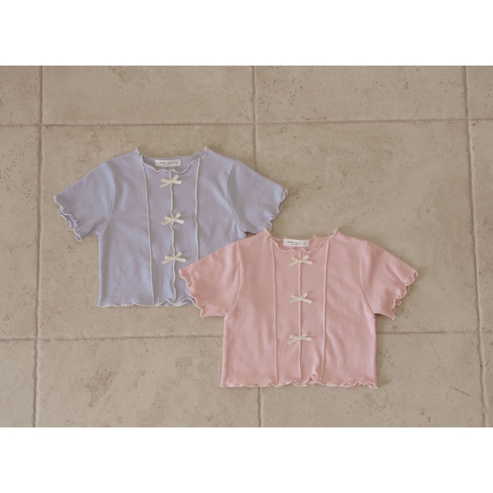 Momo Ann 夏季木耳邊蝴蝶結上衣-細節圖7