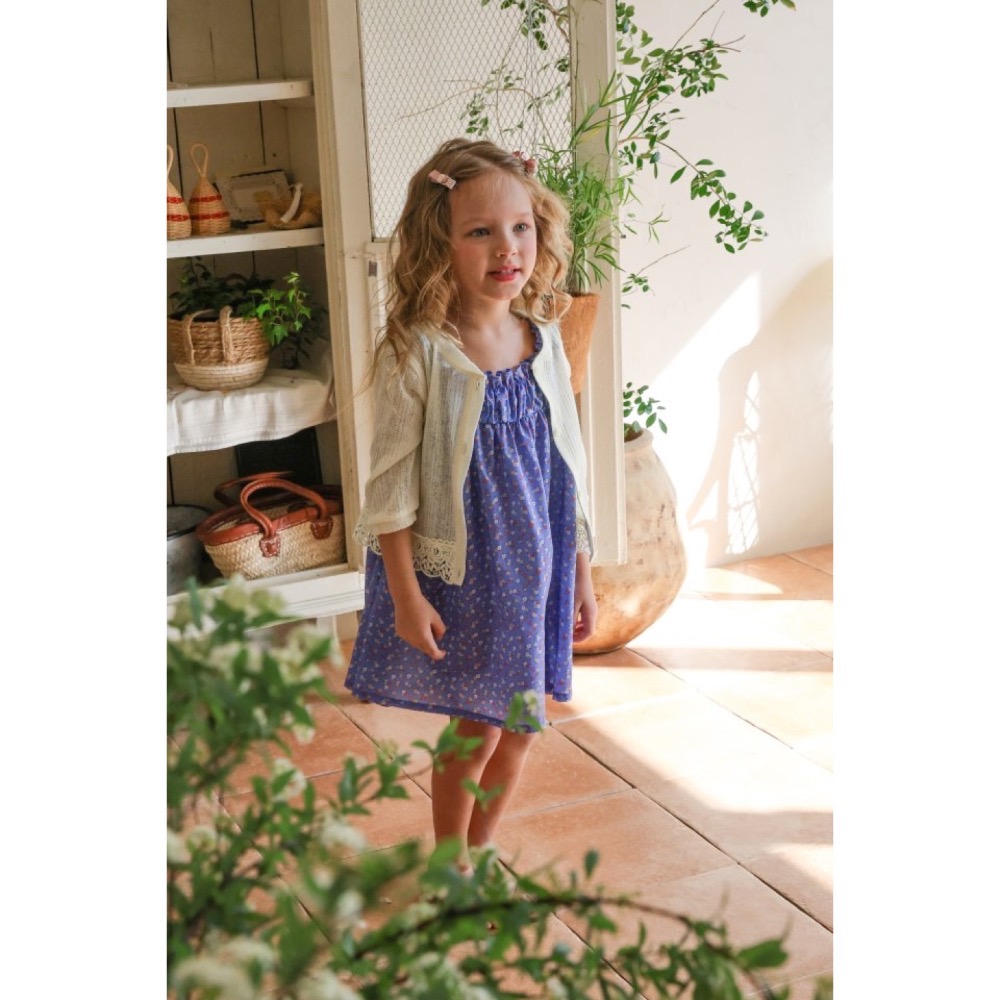 Flo 夏季雕花蕾絲針織薄外套-細節圖8