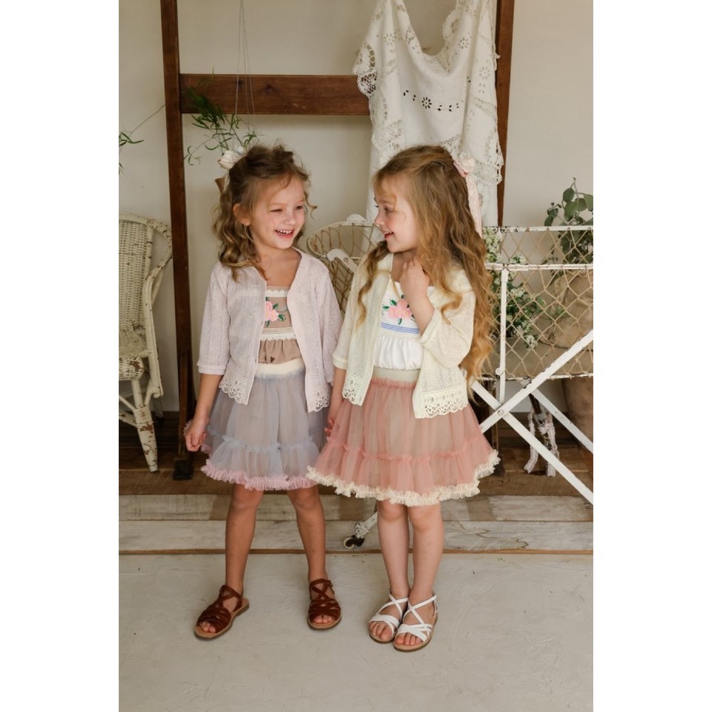 Flo 夏季雕花蕾絲針織薄外套-細節圖10