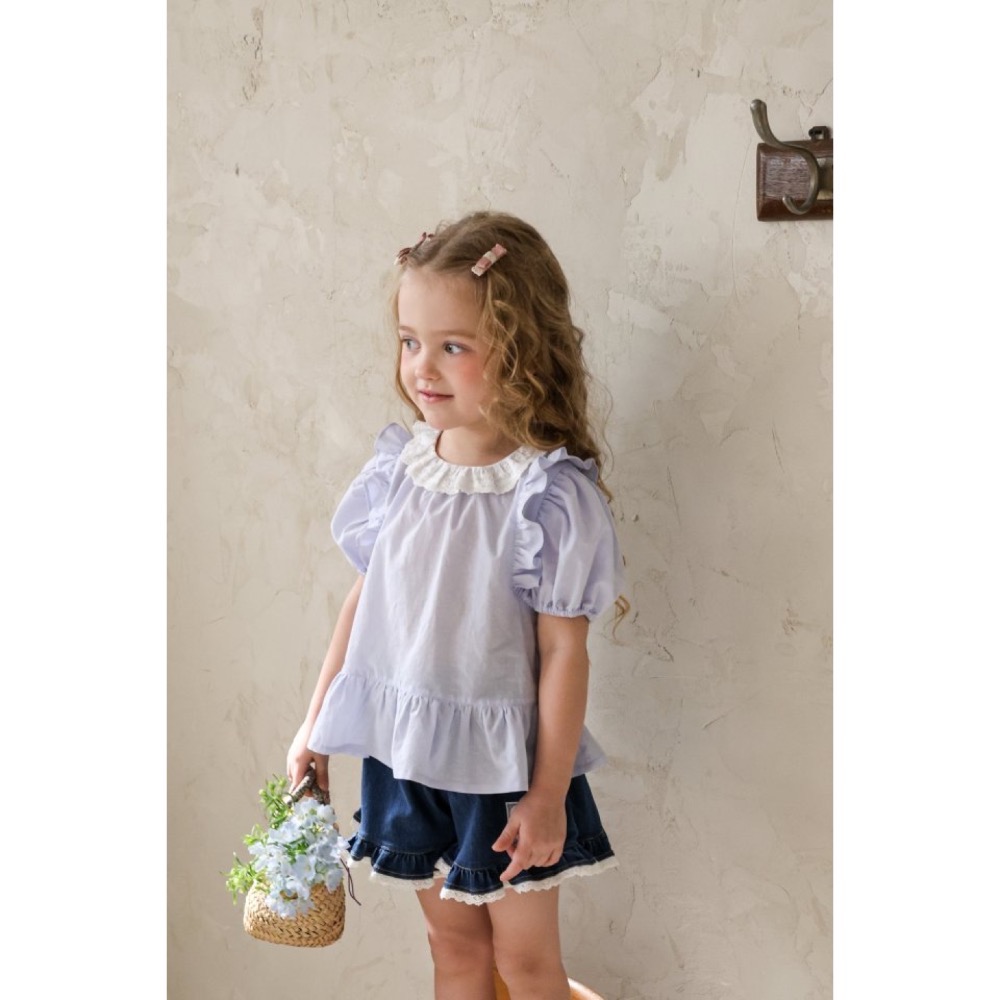 Flo 夏季公主袖荷葉設計上衣-細節圖7