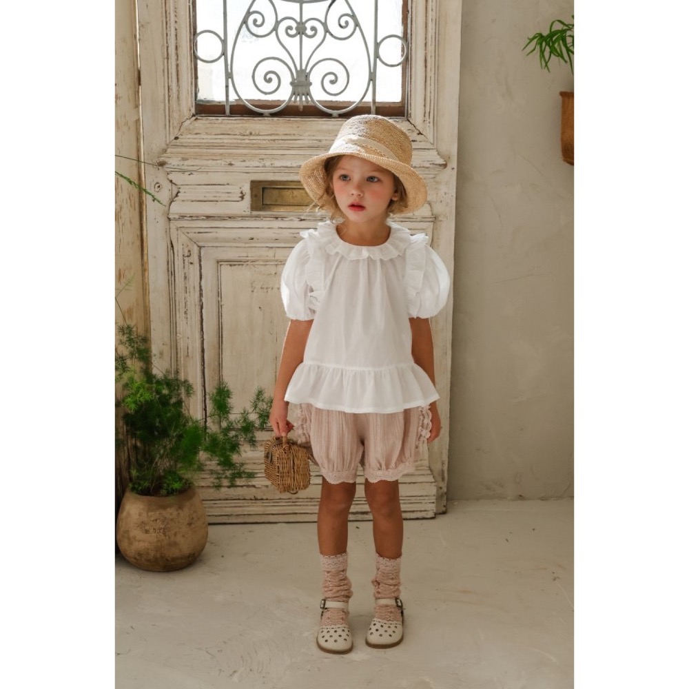 Flo 夏季公主袖荷葉設計上衣-細節圖8