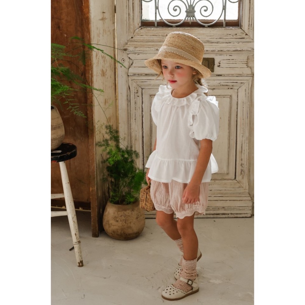 Flo 夏季公主袖荷葉設計上衣-細節圖9