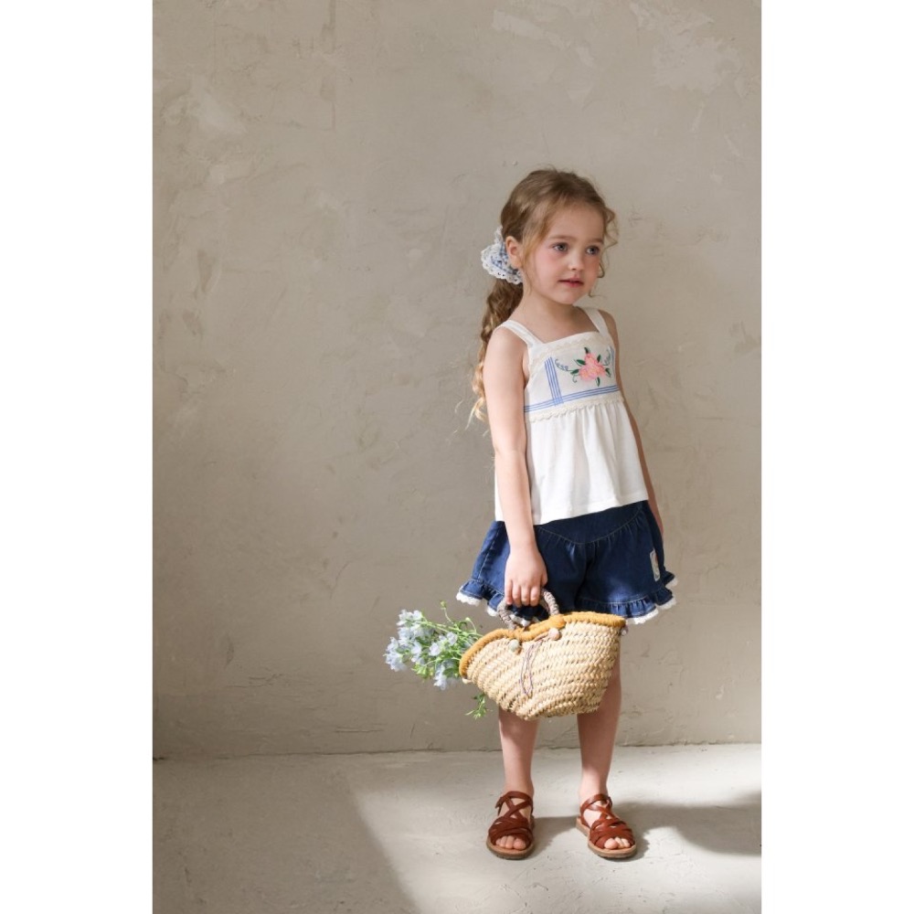 Flo 夏季花朵布蕾絲小背心-細節圖7