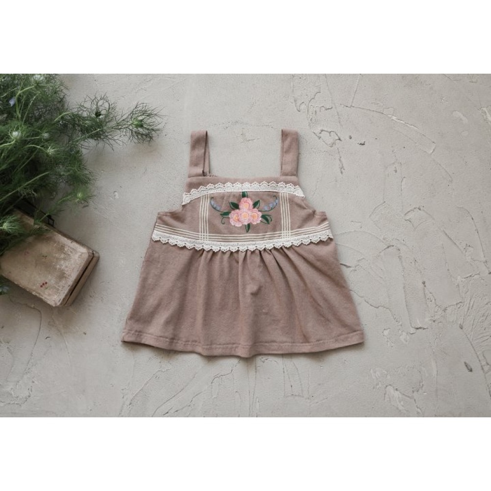 Flo 夏季花朵布蕾絲小背心-細節圖10