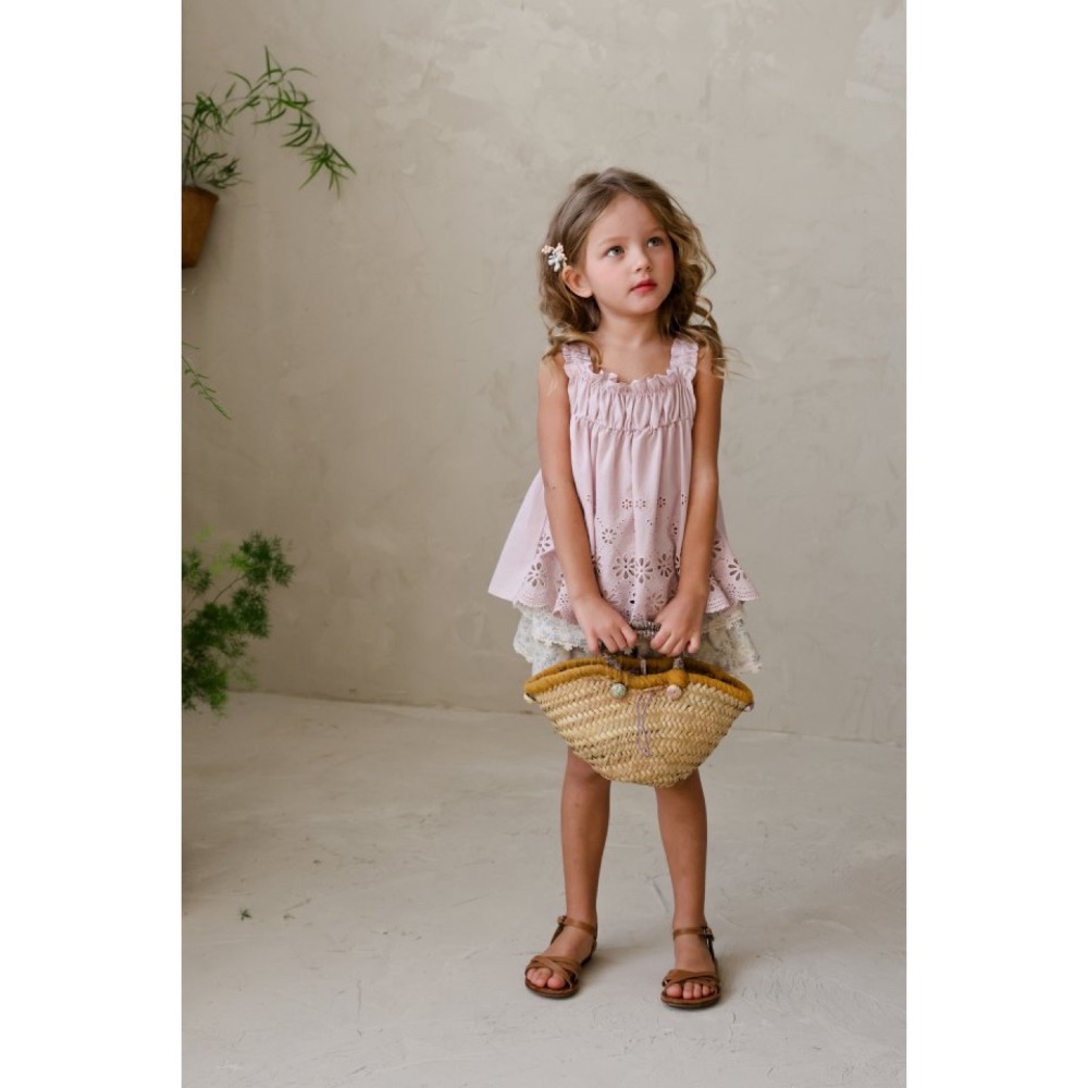 Flo 夏季鏤空雕花背心-細節圖2