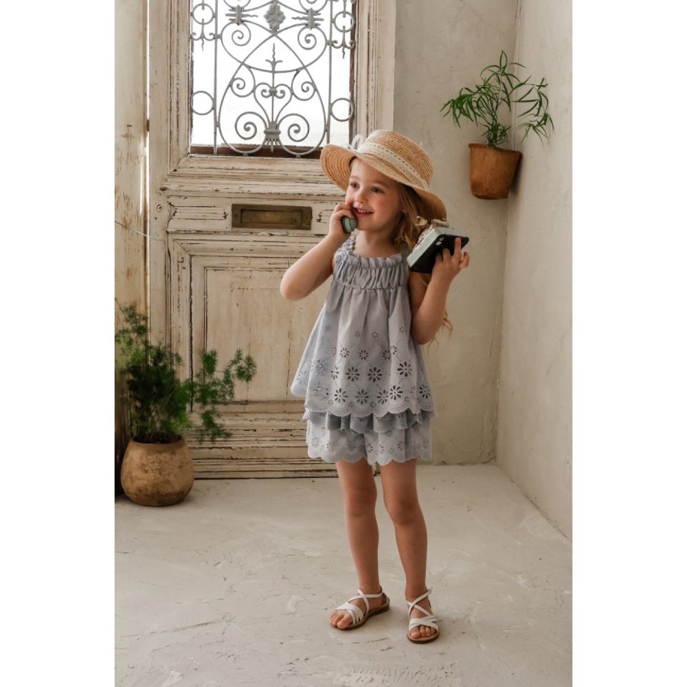 Flo 夏季鏤空雕花背心-細節圖8