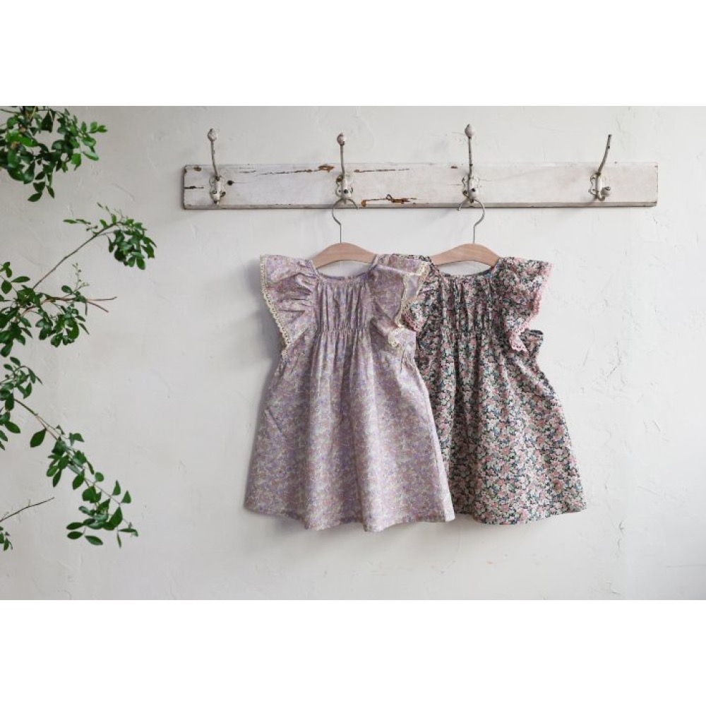 Flo 夏季碎花飛袖洋裝-細節圖8