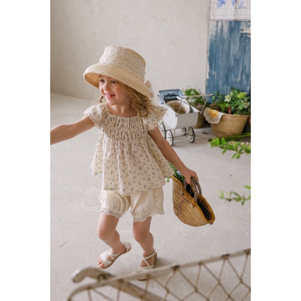 Flo 夏季復古娃娃裝上衣-細節圖3