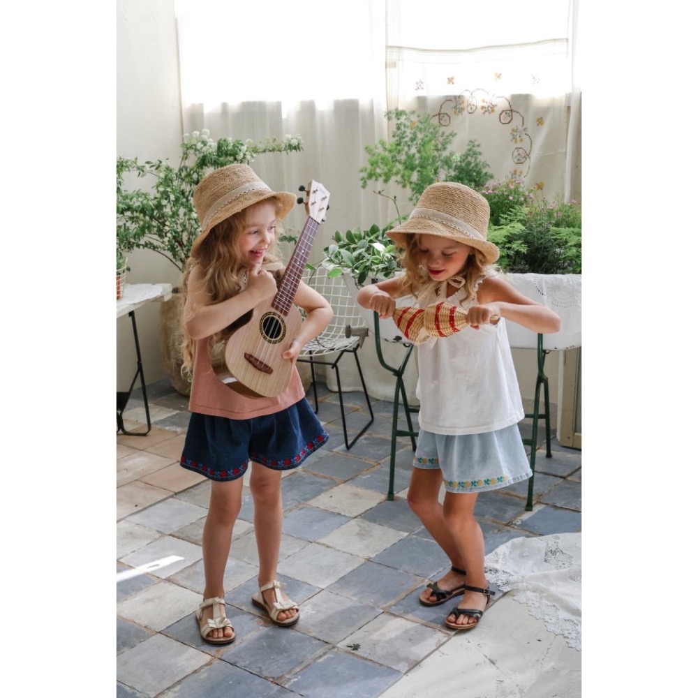 Flo 夏季花朵牛仔短褲-細節圖2