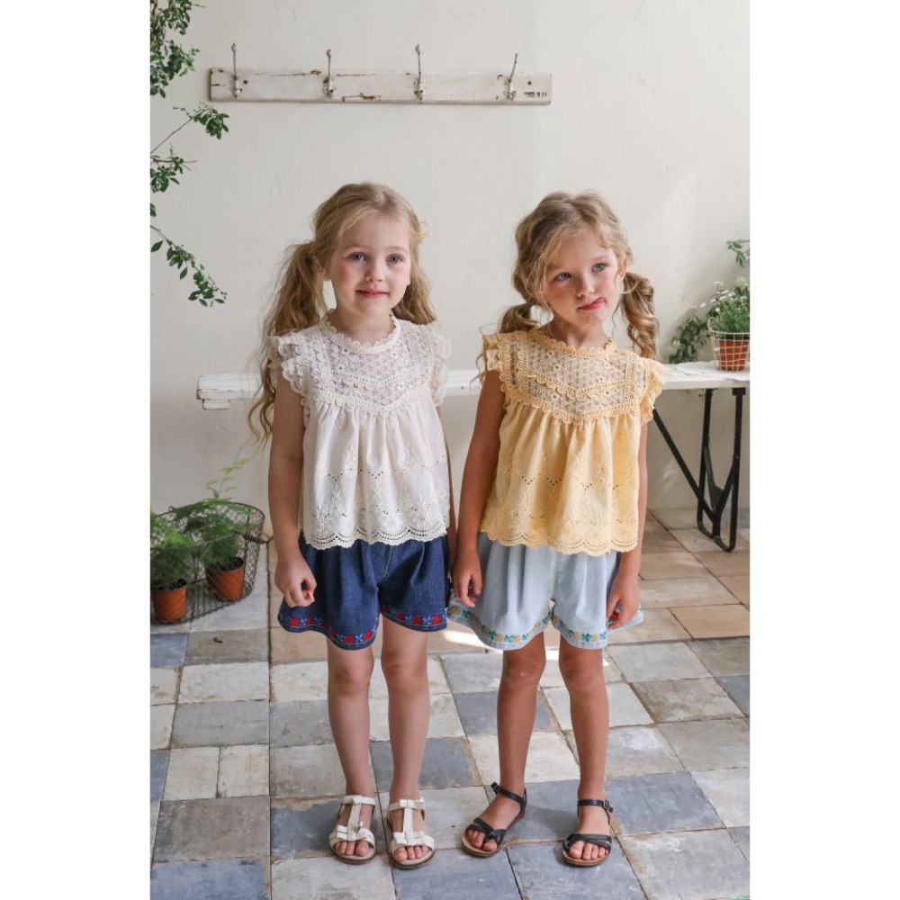 Flo 夏季花朵牛仔短褲-細節圖7