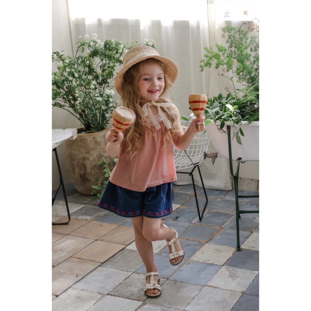 Flo 夏季花朵牛仔短褲-細節圖8