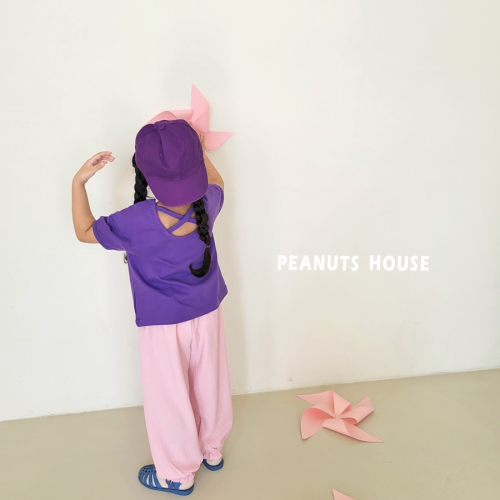 PEANUTS夏季可愛貓咪後鏤空T恤-細節圖4