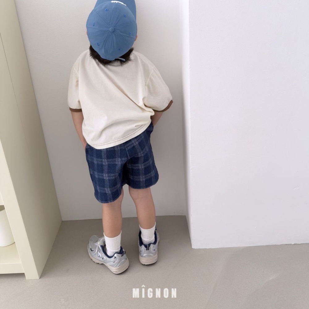 MIGNON 夏季帥氣格子五分褲-細節圖3