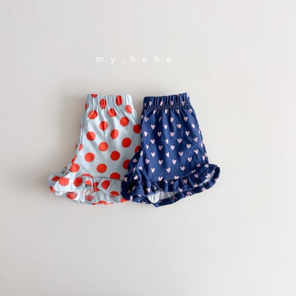 My Bebe 滿版可愛圖案荷葉短褲-細節圖2