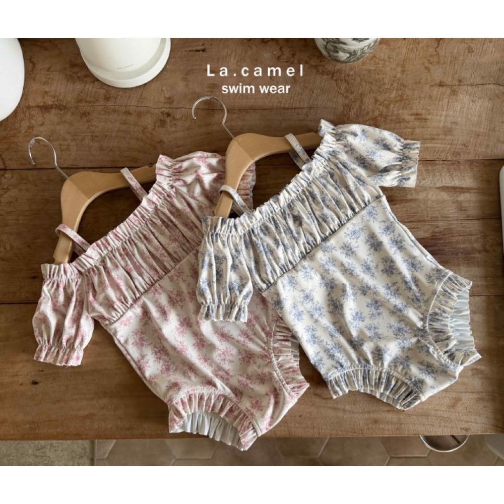 La Camel夏季復古娃娃裝設計泳裝-細節圖2