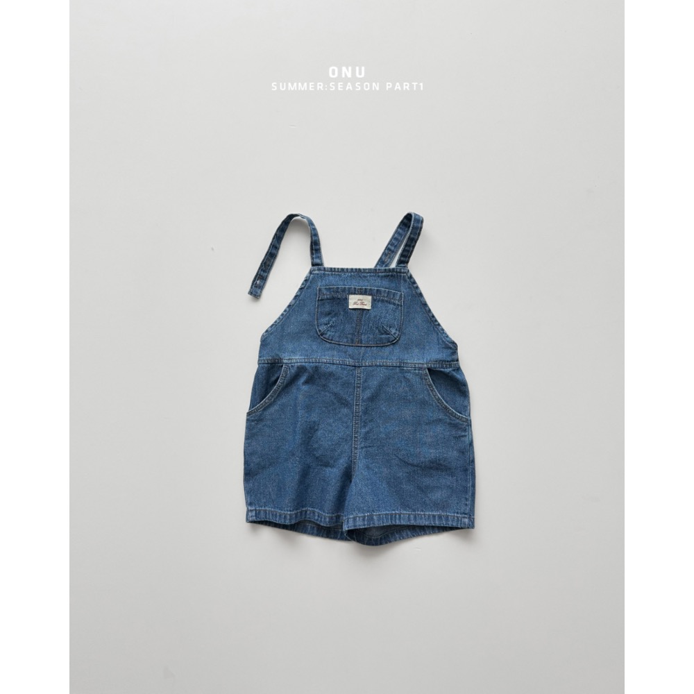 Onu 夏季超可愛吊帶牛仔褲-細節圖7