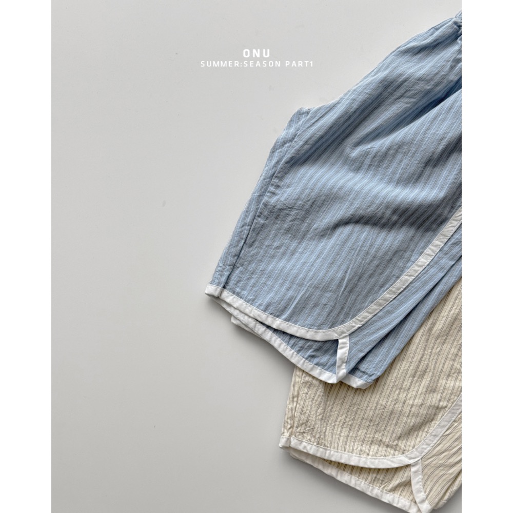 Onu 夏季直條紋輕薄長褲-細節圖6
